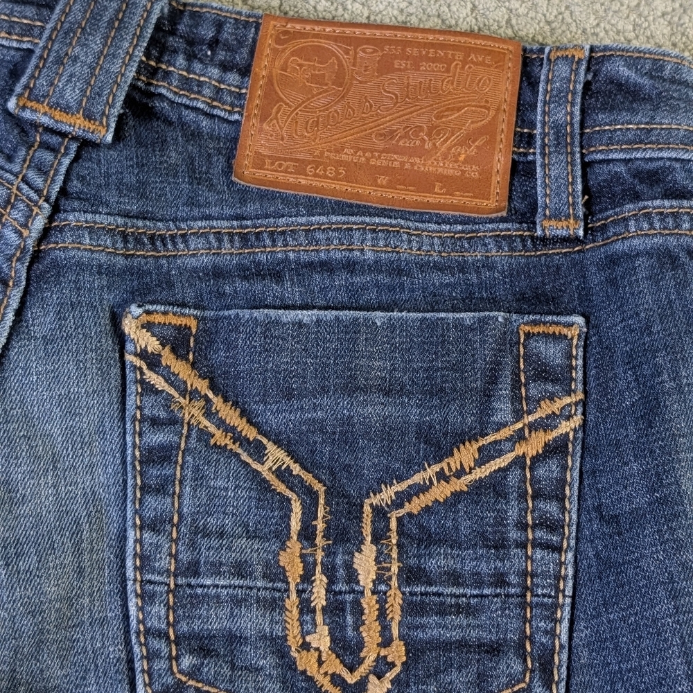 Vigoss Studio Y2K 1/2 Low Rise Frayed Denim Shorts Festival Grunge Boho 90s 00s - Picture 10 of 12